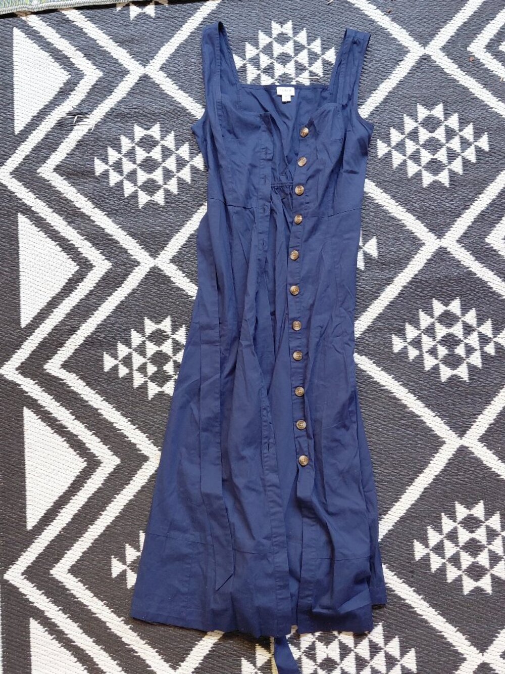 J.CREW I Button-front belted midi dress